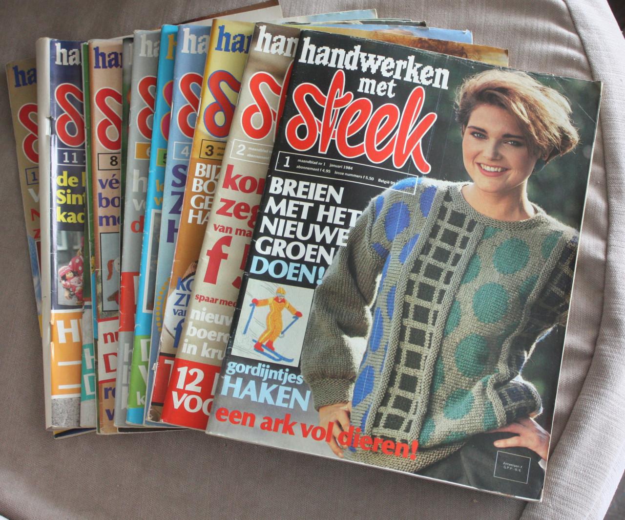 Handwerken met steek complete jaargan 12 tijdschriften 1984