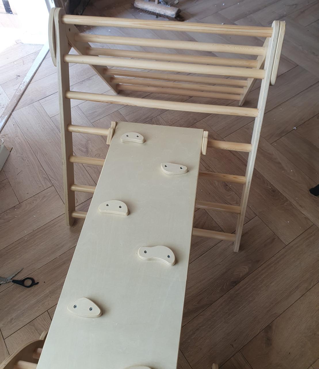 Oemmie 3-delig Montessori Klimrek | Klimdriehoek + Klimboog + Balansbord