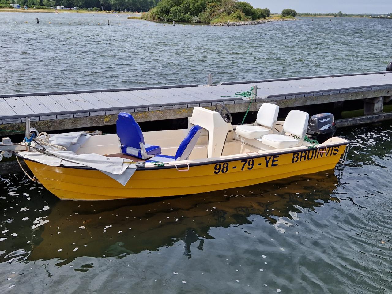 Shetland GH 14 met Suzuki 15 pk 4-takt visboot / consoleboot € 1.850,-