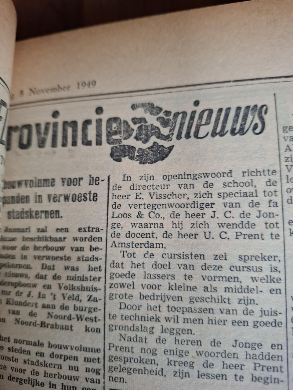 Zeeuwse krant 1949