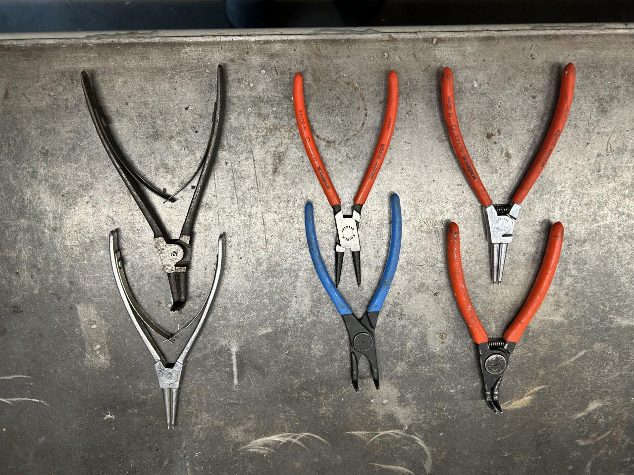 Diverse segerringtangen Knipex en Gedore