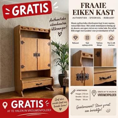 Grote eiken kast