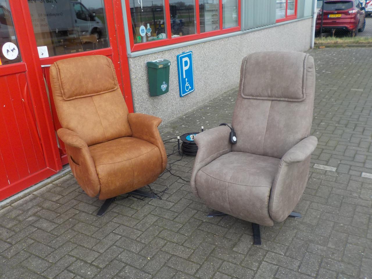 Nieuwe stoffen elektrische sta-op relax draai fauteuil met 2 motoren