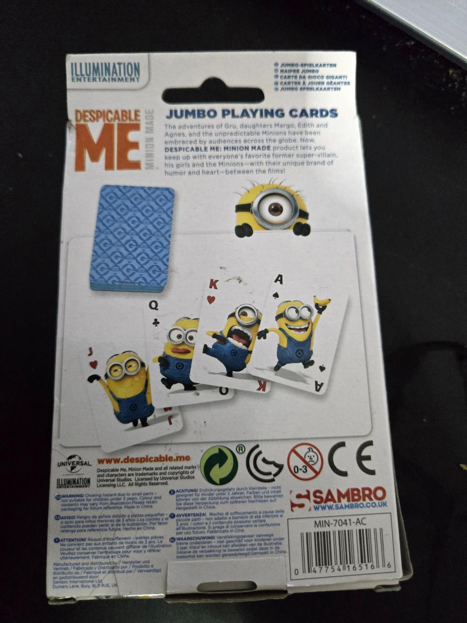 Despicable Me jumbo speelkaarten Nieuw zijn van het merk Sambro.