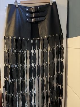 Leren rok en top inclusief masker en halsband
