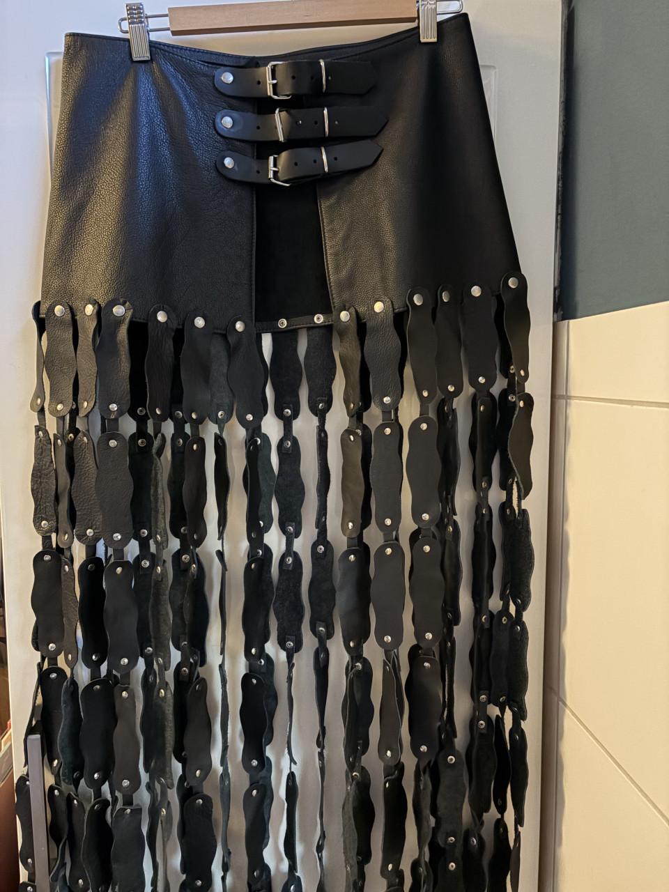 Leren rok en top inclusief masker en halsband