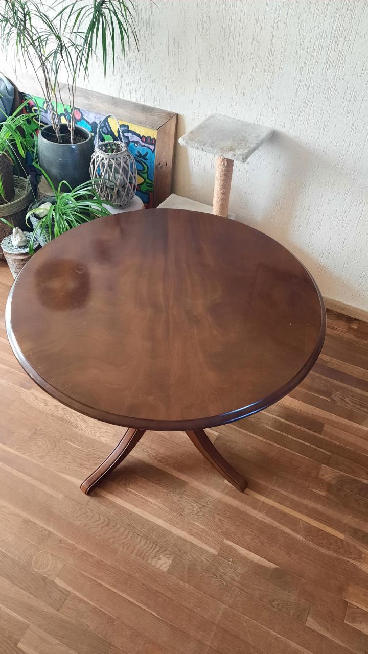 Mooie ronde klassieke eettafel 100 cm doorsnede
