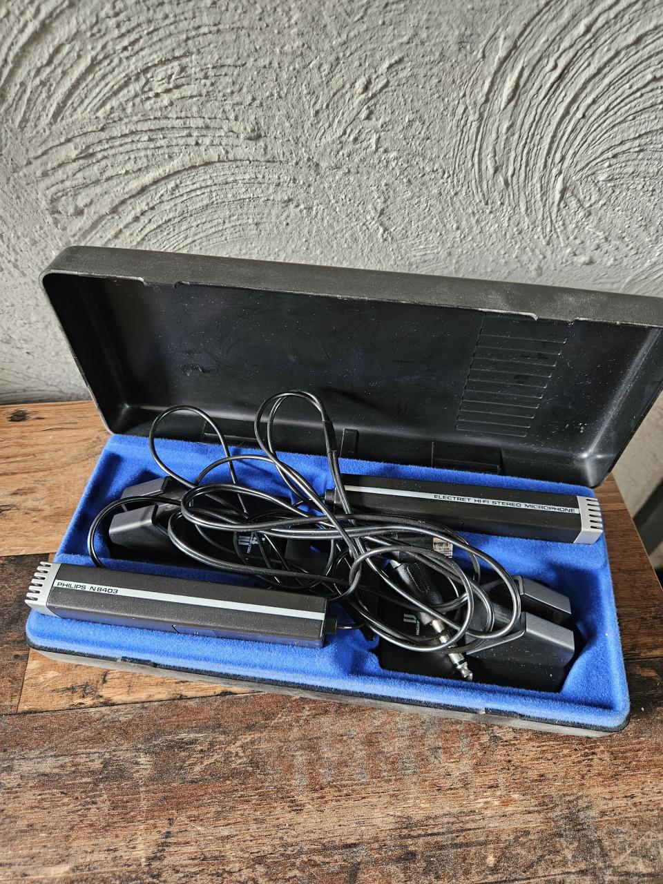 Philips N8403 Electret Hi-Fi Stereo Microfoon Set