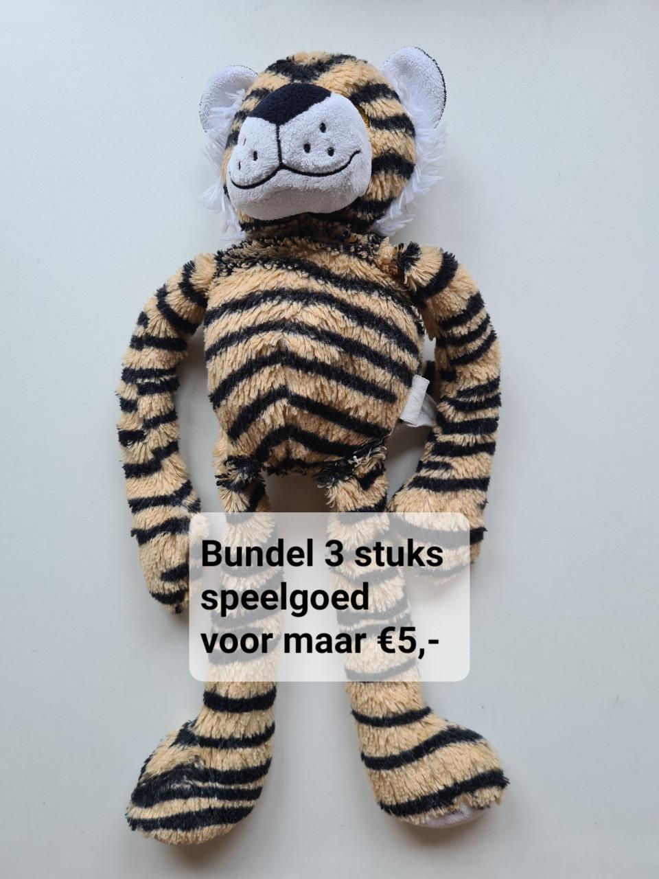 Tijger knuffel, zacht en speels