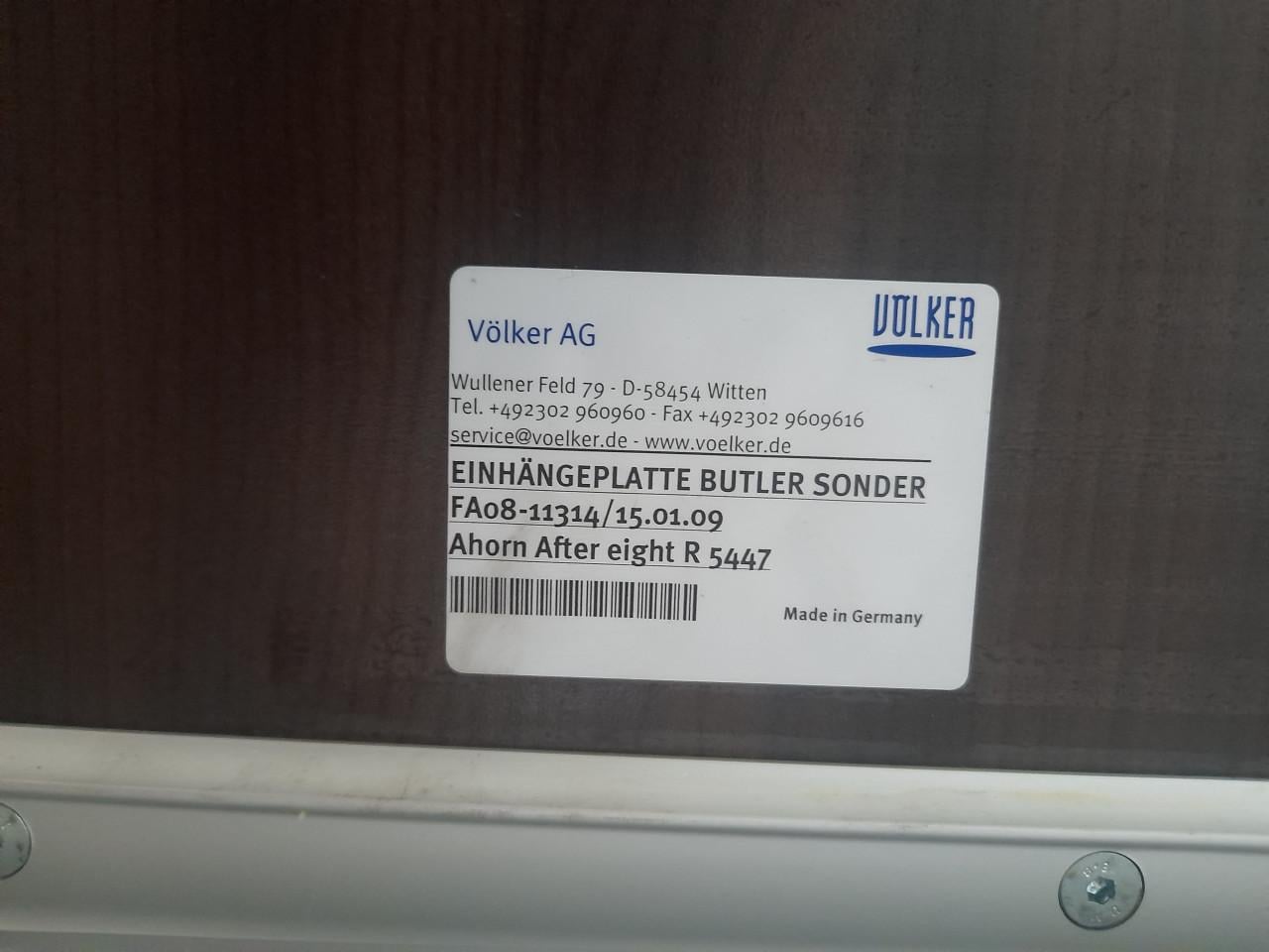 Nachtkastje Völker met verstelbaar tafelblad (verrijdbaar / verstelbaar