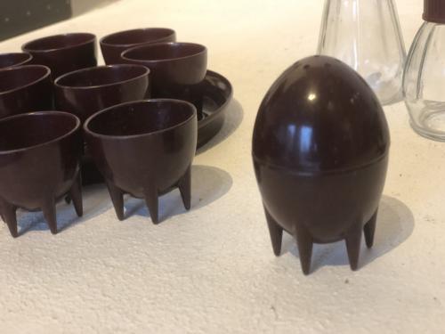 Bakeliet eierdopje en peper- en zoutstel