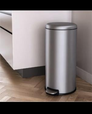 Pedaalemmer RVS - Chroom - Diameter35.5xH63.5cm - 28L