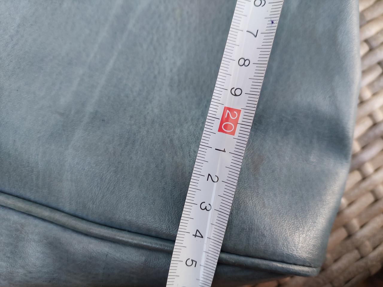 2 schoudertassen blauw/crème