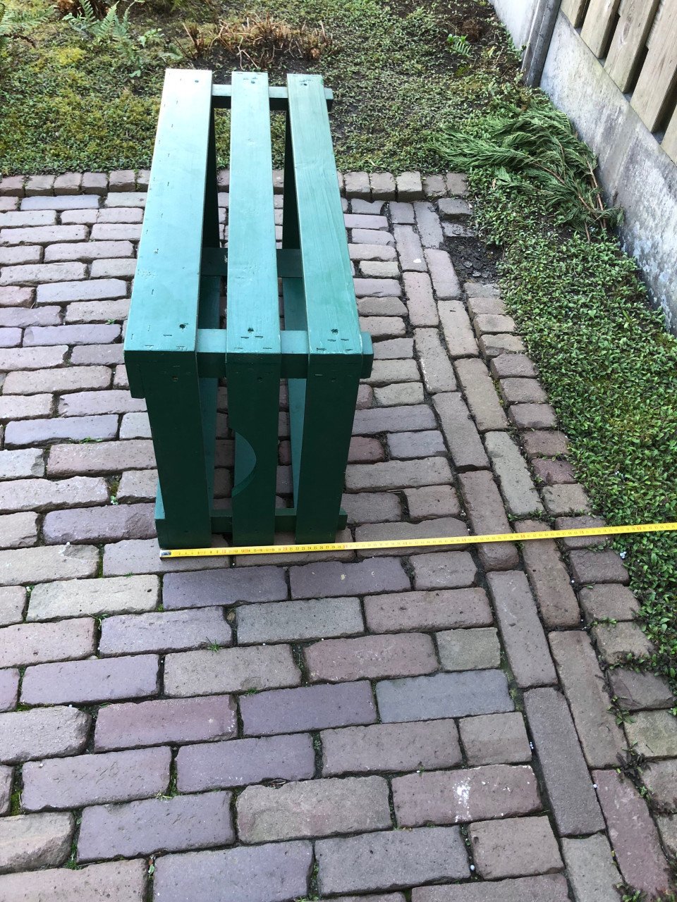 Groene houten krat