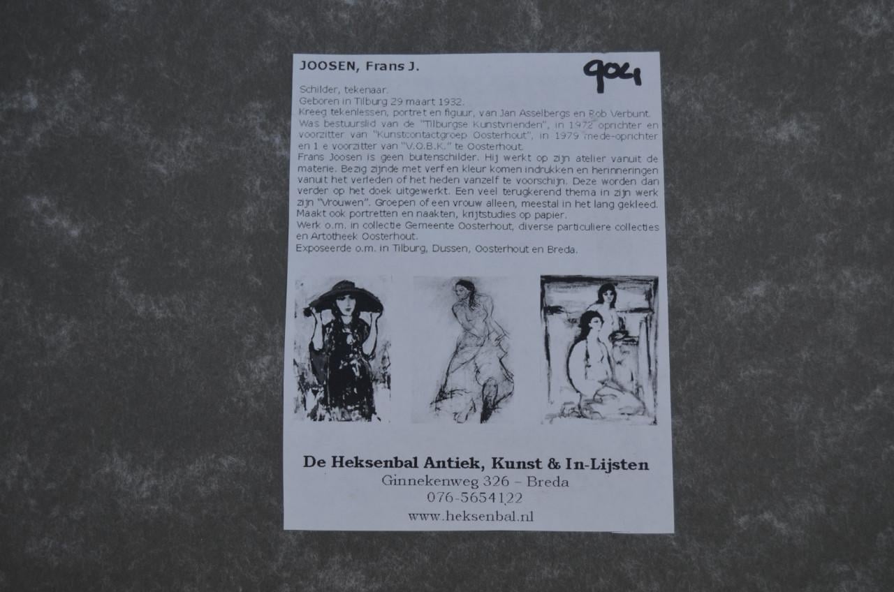 Fraai schilderij Frans J. Joosen (Tilburg 1932 - Oosterhout 2021) 'Naakt'