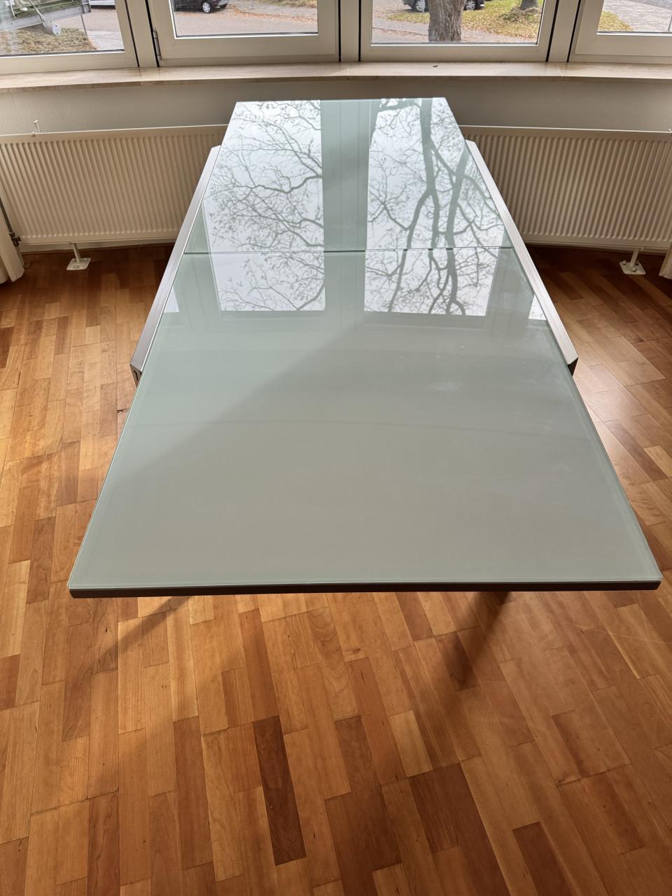 Glazen eettafel 90x130 cm of 90x230 cm