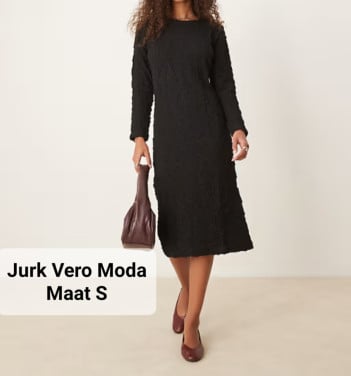 Nieuw ! Vero Moda zwart stretch jurkje Maat S