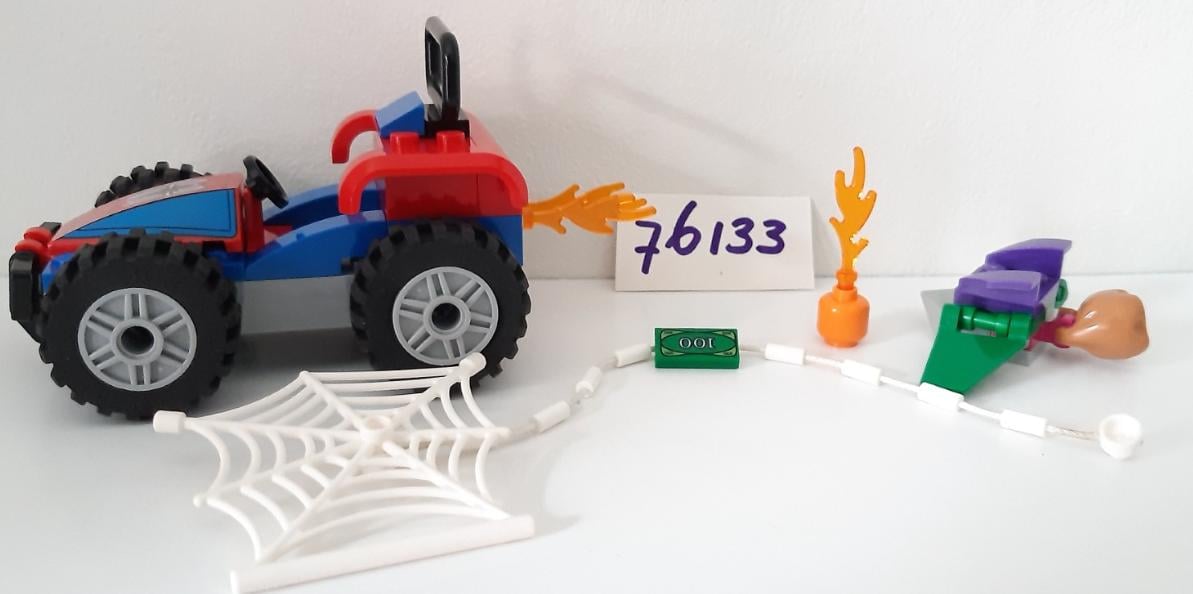Lego Superhelden 76133:  Spider-Man autoachtervolging met de green goblin