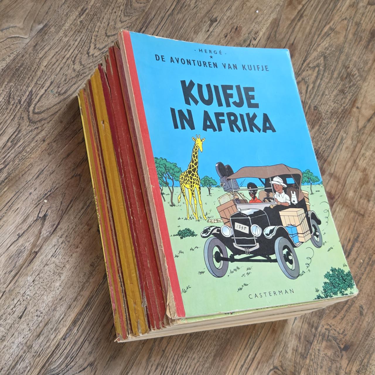 Kuifje 1e reeks met linnen rug