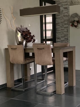 Eethoek en 4 stoelen