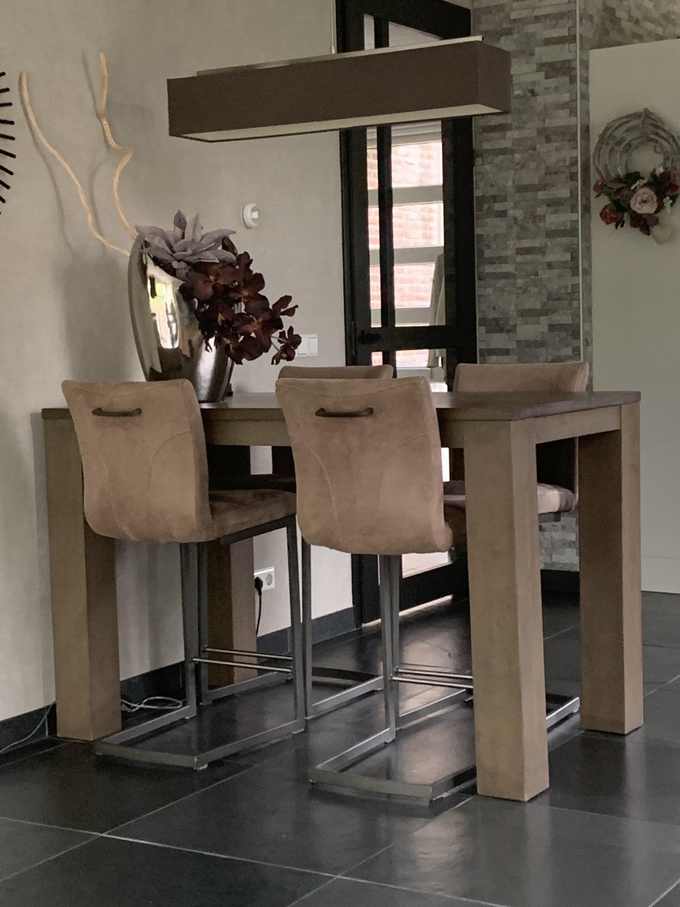 Eethoek en 4 stoelen