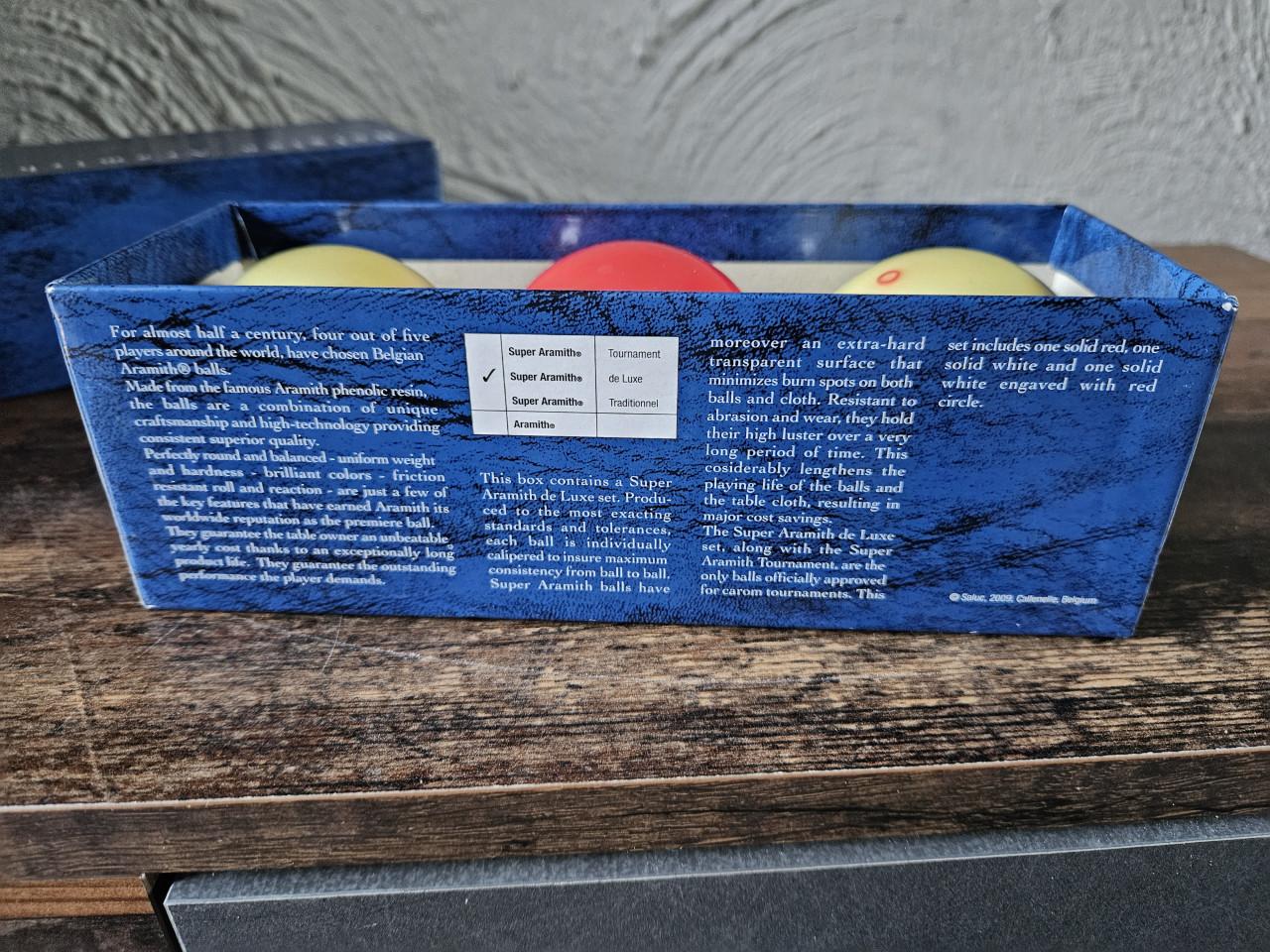 Belgian Aramith Super Aramith de Luxe biljartballen