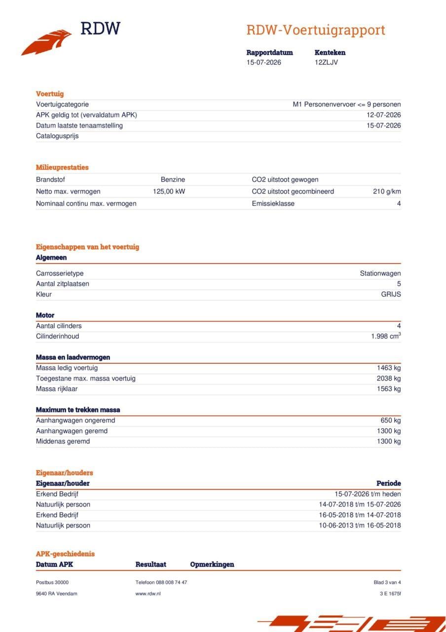 Renault Laguna estate 2.0 16v t dynamque | apk verlopen |