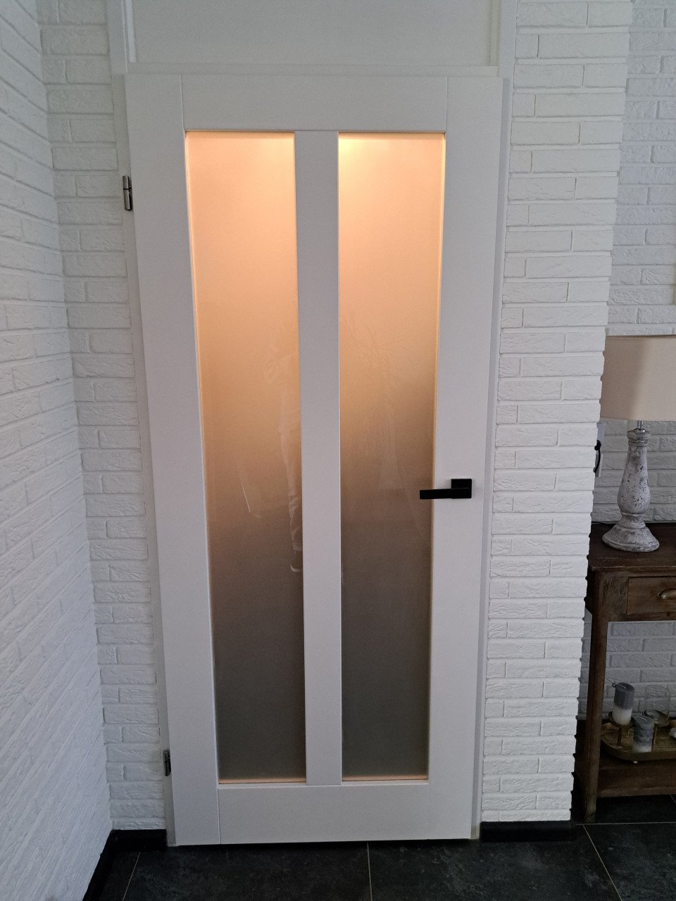Binnendeur met  glas