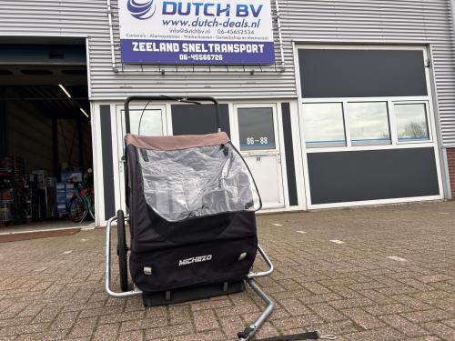 Fiets kar / aanhanger plaats voor 2 personen, gordels