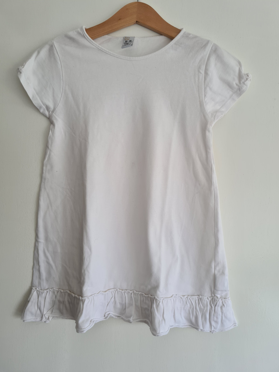 Zara wit A-Line shirt met roezel  Mt 122