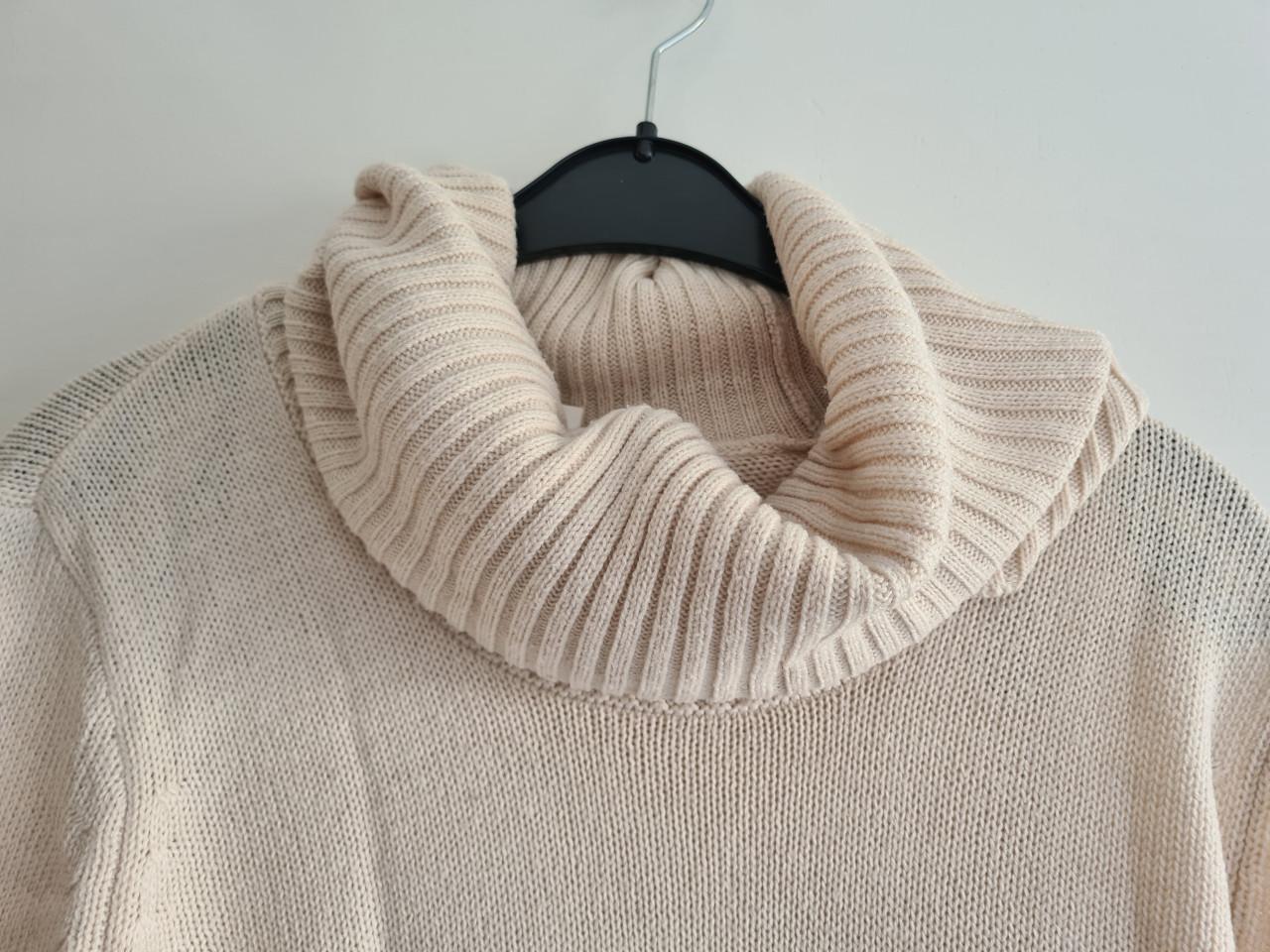 Ecru lange kol trui van H&M  Maat M