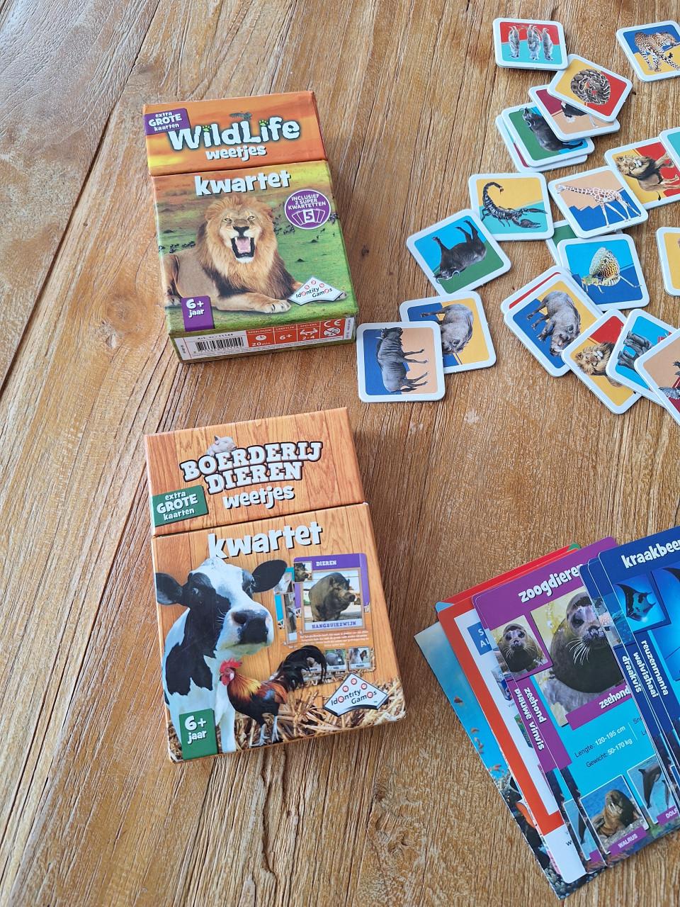 Kwartetspellen (4x) en memory spel