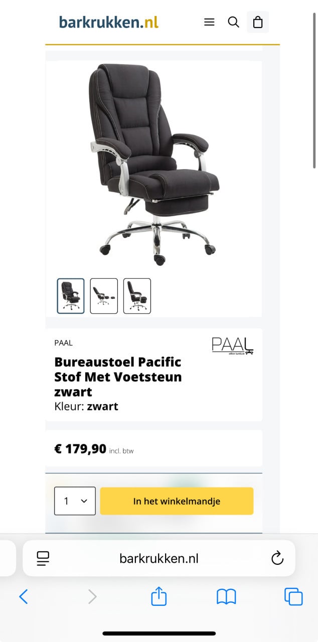 Mooie Luxe Bureaustoel - Zeer Comfortabel
