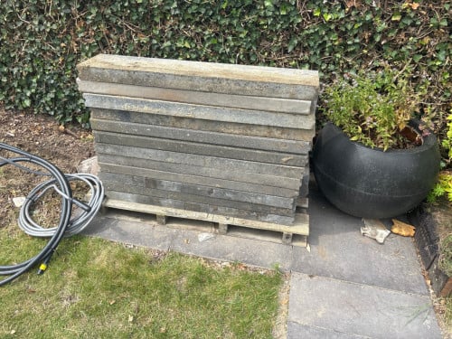 12 stuks opsluitband antraciet 6x20x100