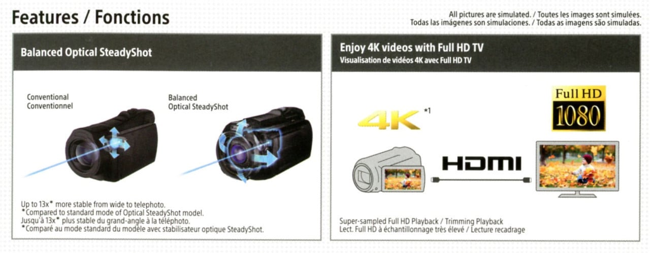 Sony FDR-AX53 4K camcorder + extra’s