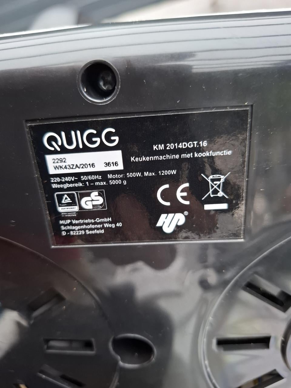 Quigg Keukenmachine met kookfunctie - Zo goed als.