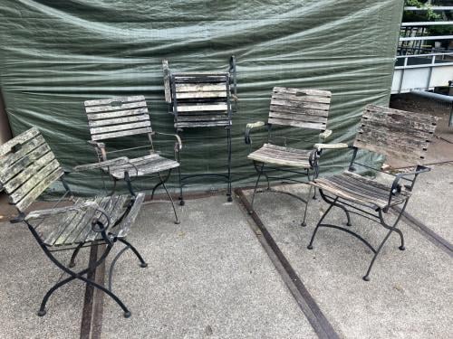 5 vintage stoelen (opknappers)
