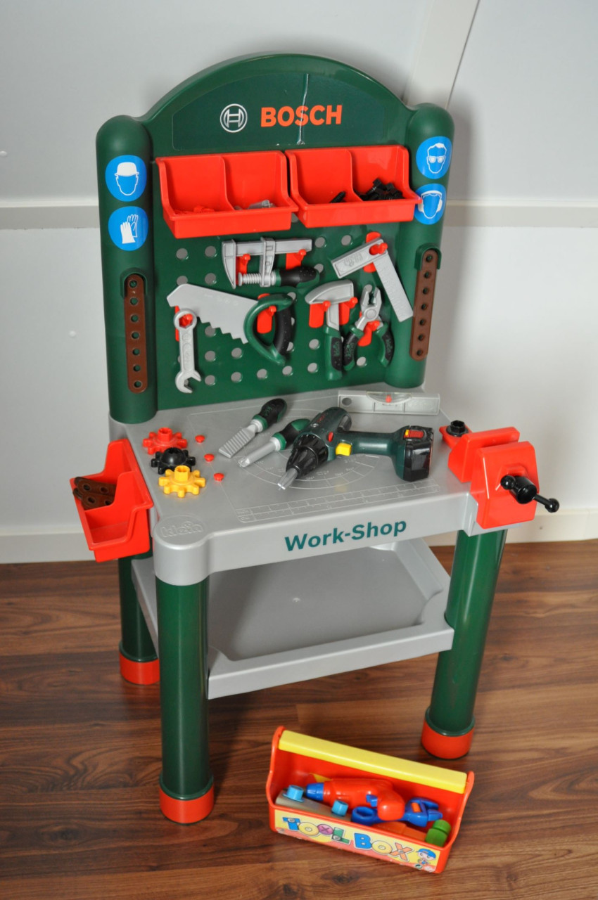 Speelgoed werkbank Bosch + boormachine