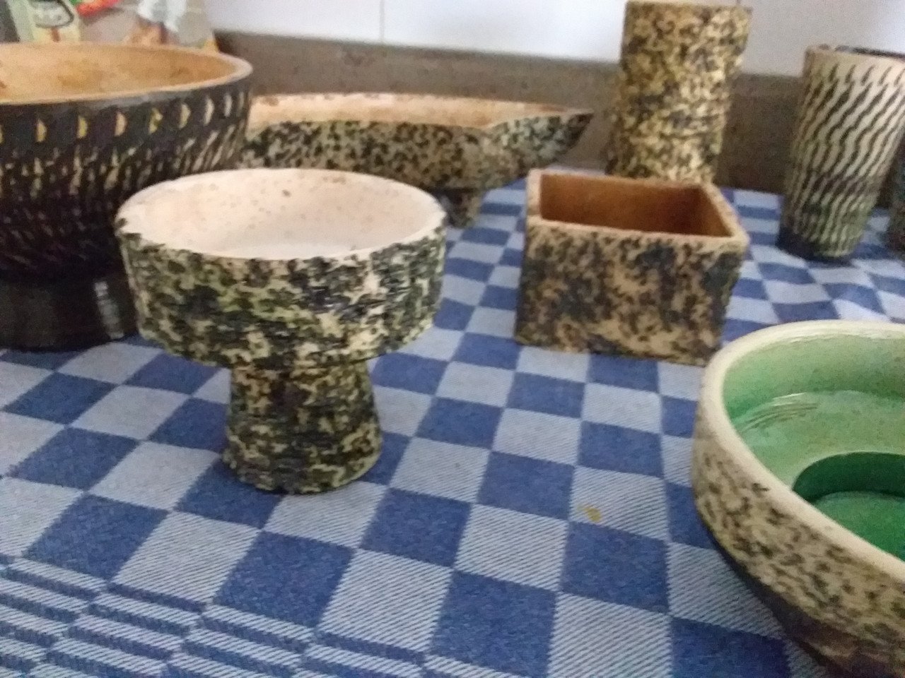 Vintage bloempotten berkenbast boomschors