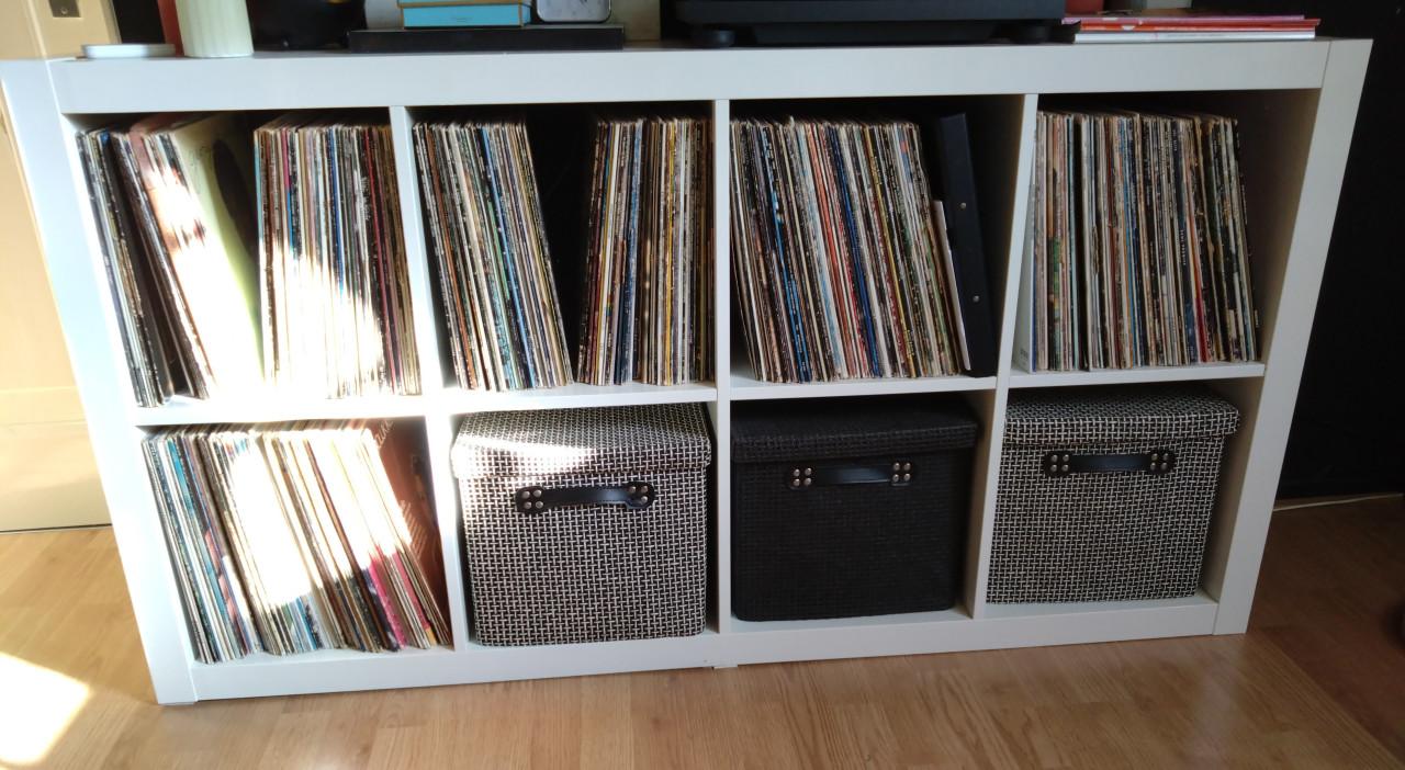 Hoogglans Ikea vakkenkast wit Kallax