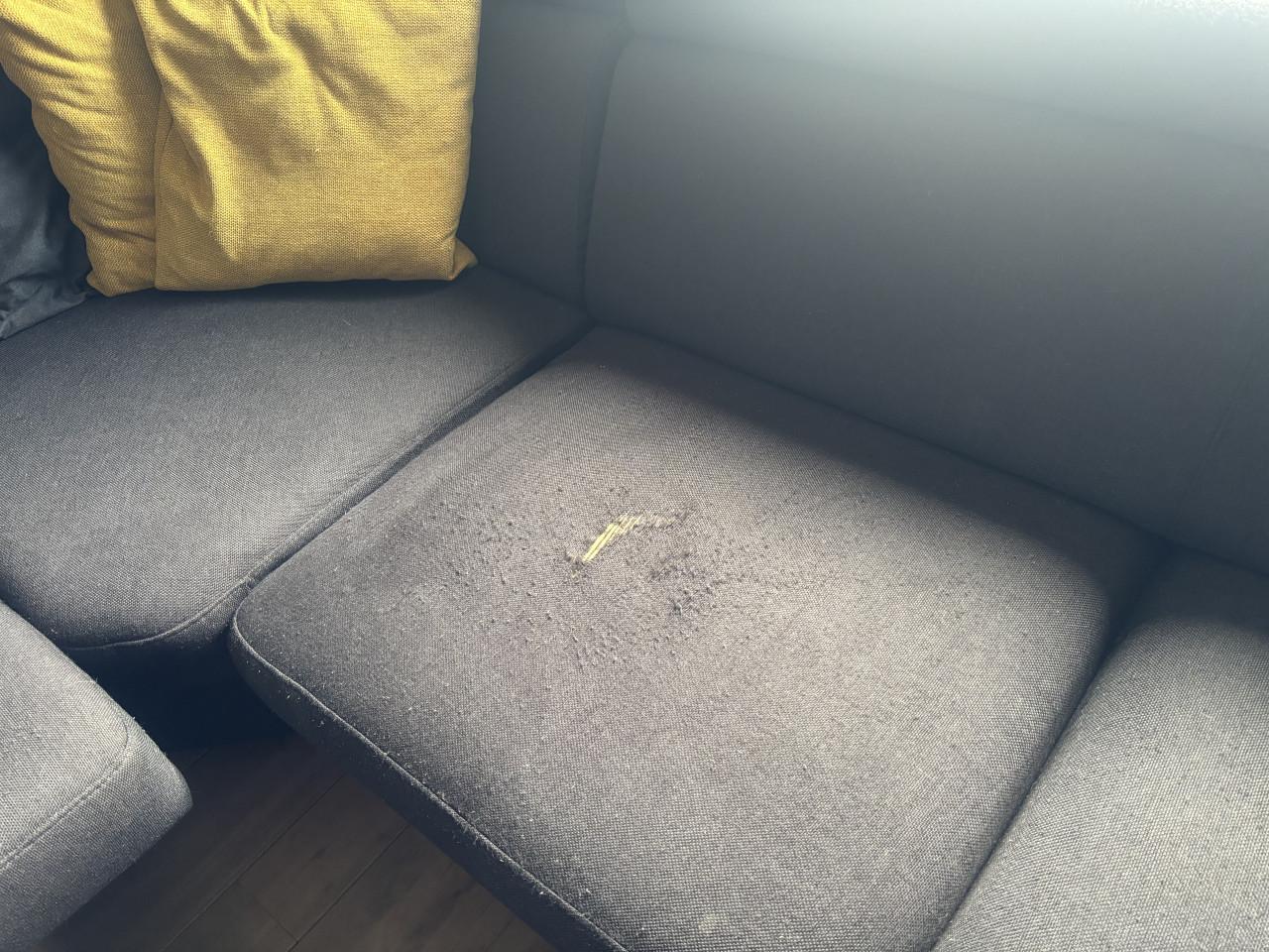 Grote uitschuifbare hoekbank