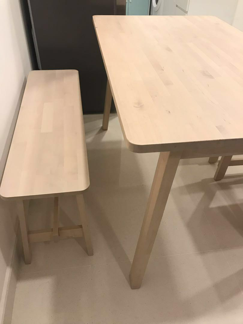 2 Norraker Ikea eetkamer stoelen witgebeitst berken