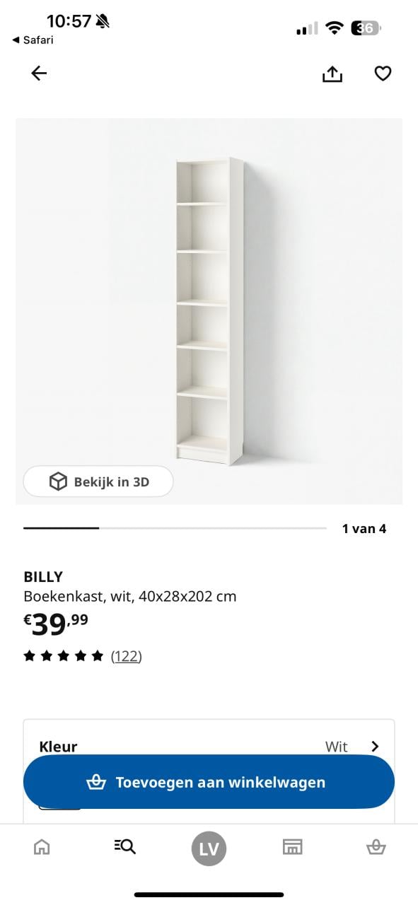 Billy ikea kast wit