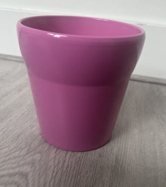 Roze bloempot (d=12 cm)