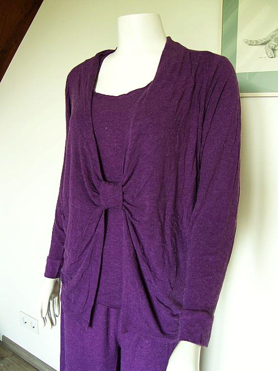 SÀBETH: Nieuw 3-delig set teer gebreid in bruin maat 46