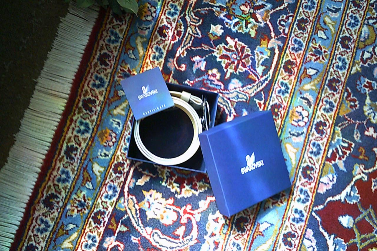 NIEUWE leren SWAROVSKI riem in luxe geschenkverpakking ...