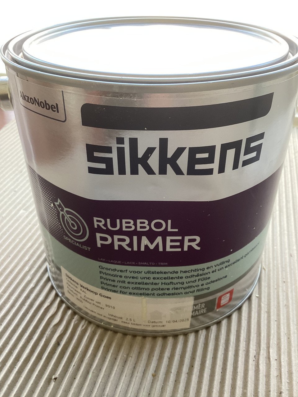 Sikkens rubbol primer ral 9010 2,5L  €45