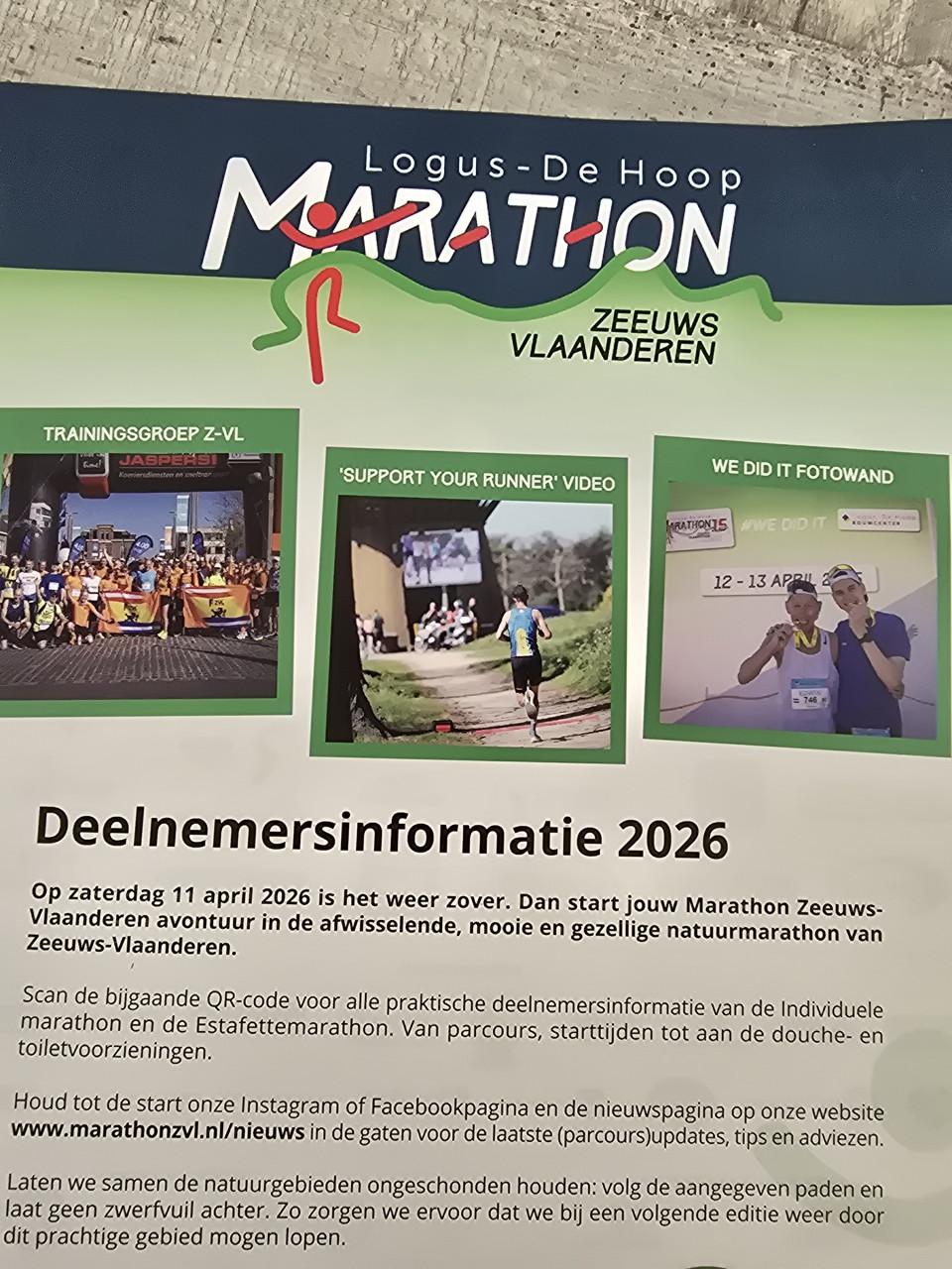 Startbewijs marathon zeeuws-vlaanderen