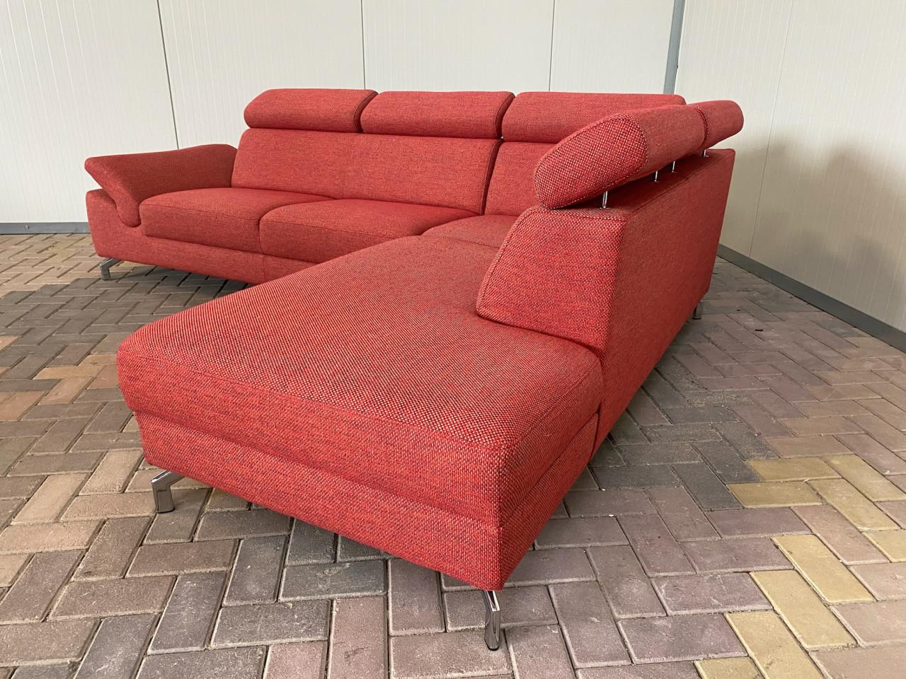 GRATIS LEVERING HEEL NL Mooi Rode Stoffen Hoekbank