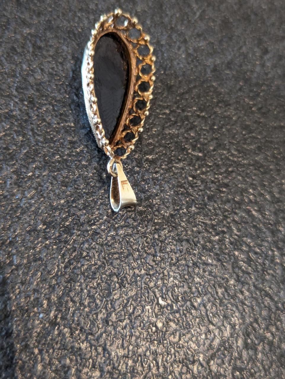 Vintage gouden granaat hanger
